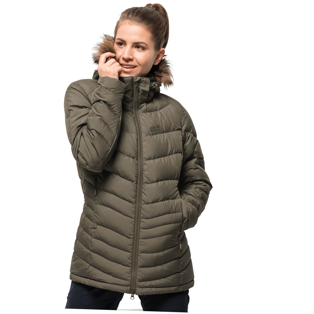 Jack Wolfskin SELENIUM BAY μπουφαν χειμερινα γυναικεια γκρι | GR1334924